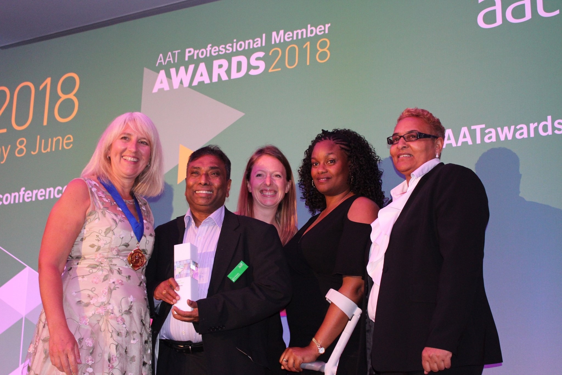 AAT Branch of the Year - East Surrey - collecting their award