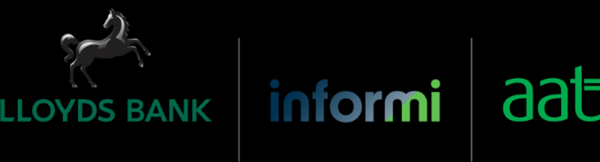 image: Lloyds, Informi and AAT logos